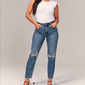 Abercrombie Curve Love high rise mom jean